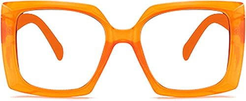 Miniatura 9 de bullabulling Gafas de lectura cuadradas retro con bloqueo de luz azul para mujeres y hombres, gafas UV antideslumbrantes de gran tamaño