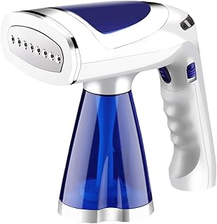 アイロン スチームアイロン 衣類スチーマー アイロン ハンディスチーマー ハンガーにかけたまま シワ伸ばし 250ML 大容量 超高速ヒートアップ ハイパワースチーム スチーム量調節可能 除菌 脱臭 小型 携帯便利 旅行 出張 家庭用 PSE認証済み (Blue)