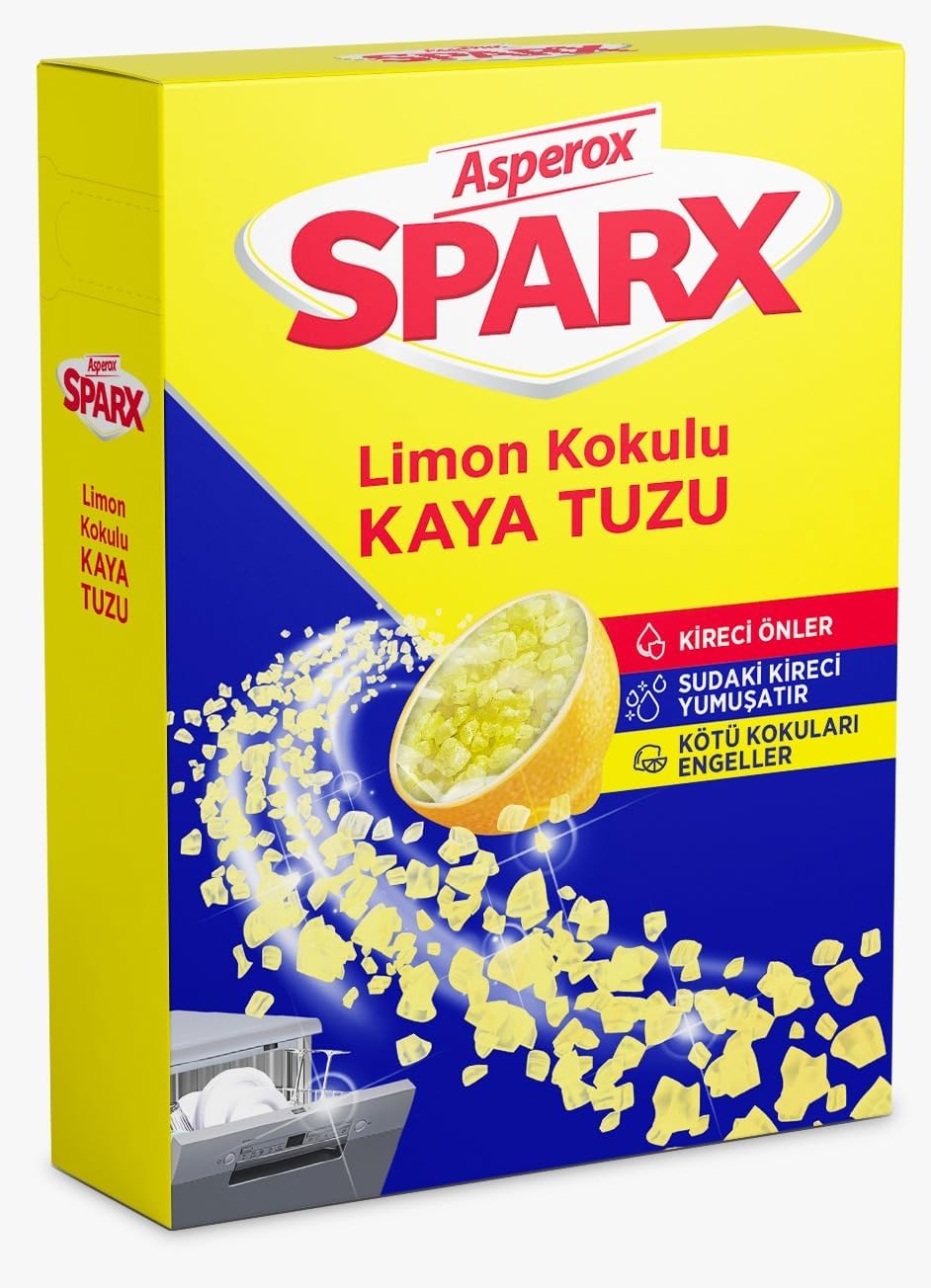 Asperox Sparx Limon Kokulu Bulaşık Makinesi Kaya Tuzu 1,5 Kg