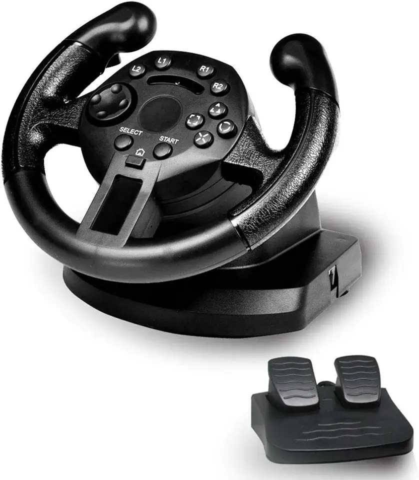 Pasuihcay Game Racing Steering Wheel for/Pc Steering Wheel Vibration Joysticks Remote Controller Imulated Driving Controller