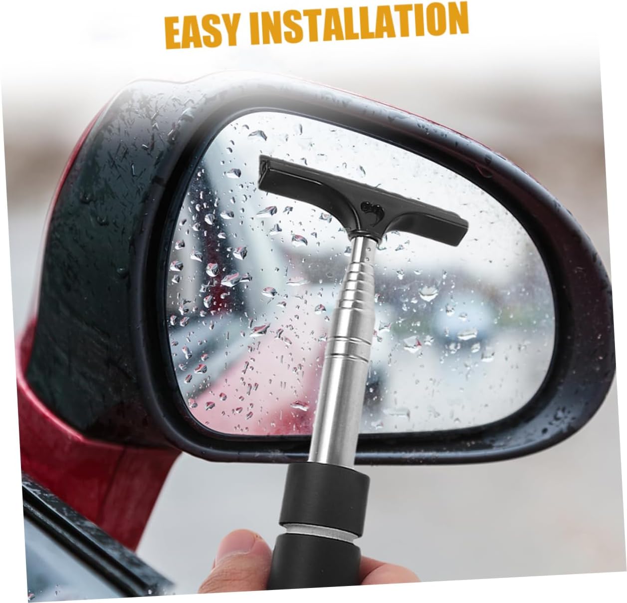 3Pcs Retractable Car Mirror Wiper Mini Windshield Cleaner Tool for Rainy Foggy Weather Automotive Accessory with Sturdy Design