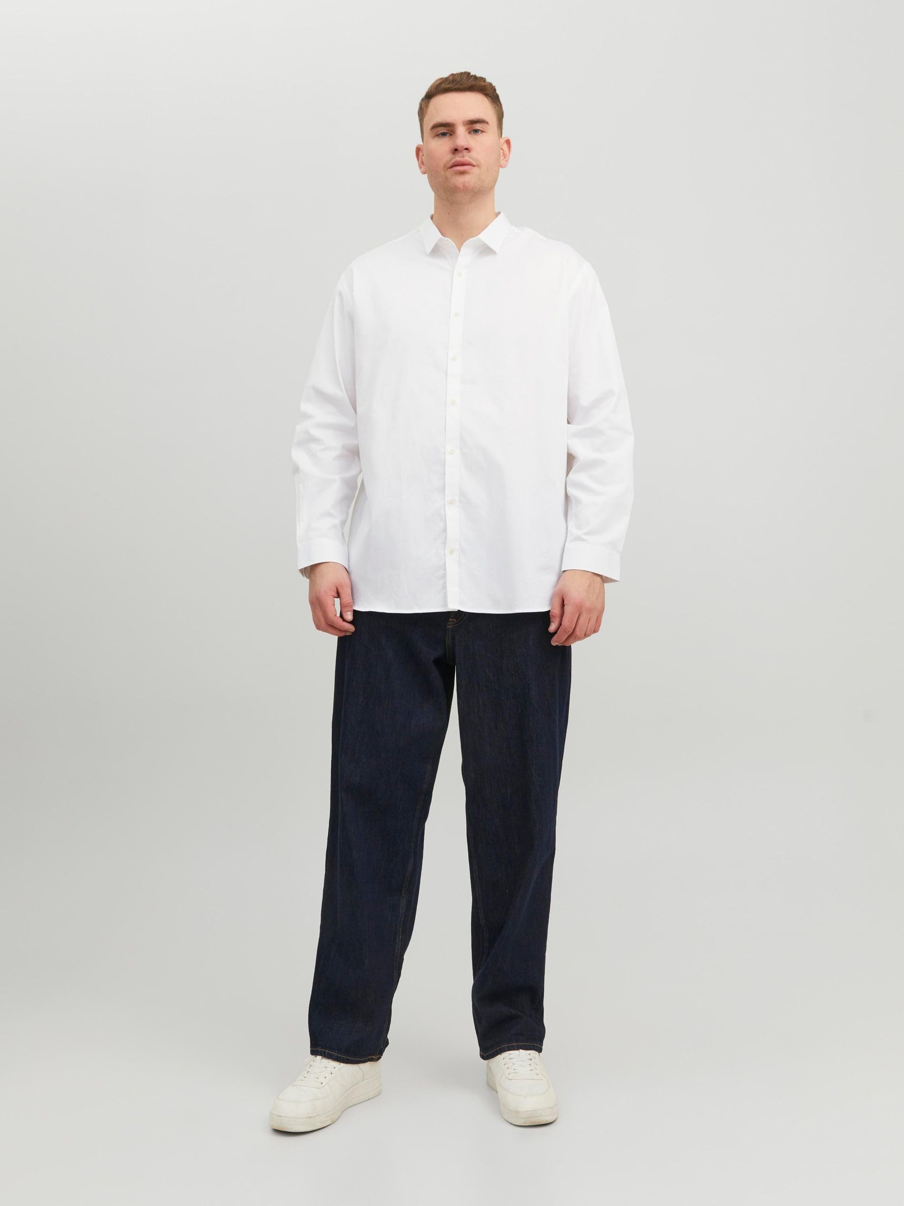 Jack & Jones Jprblacardiff Shirt L/S PS Noos Camicia Uomo (Pacco da 1)