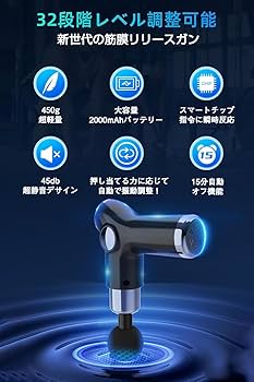 Amazon | 筋膜リリースガン ハンディタイプ 【液晶ディスプレイ搭載