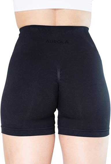 AUROLA Camo Collection Women's Sports Shorts Summer Gym Fitness Training Shorts for Women Seamless Scrunch Butt Gym Yoga Running Active Shorts Camo-Alpine Green, XS