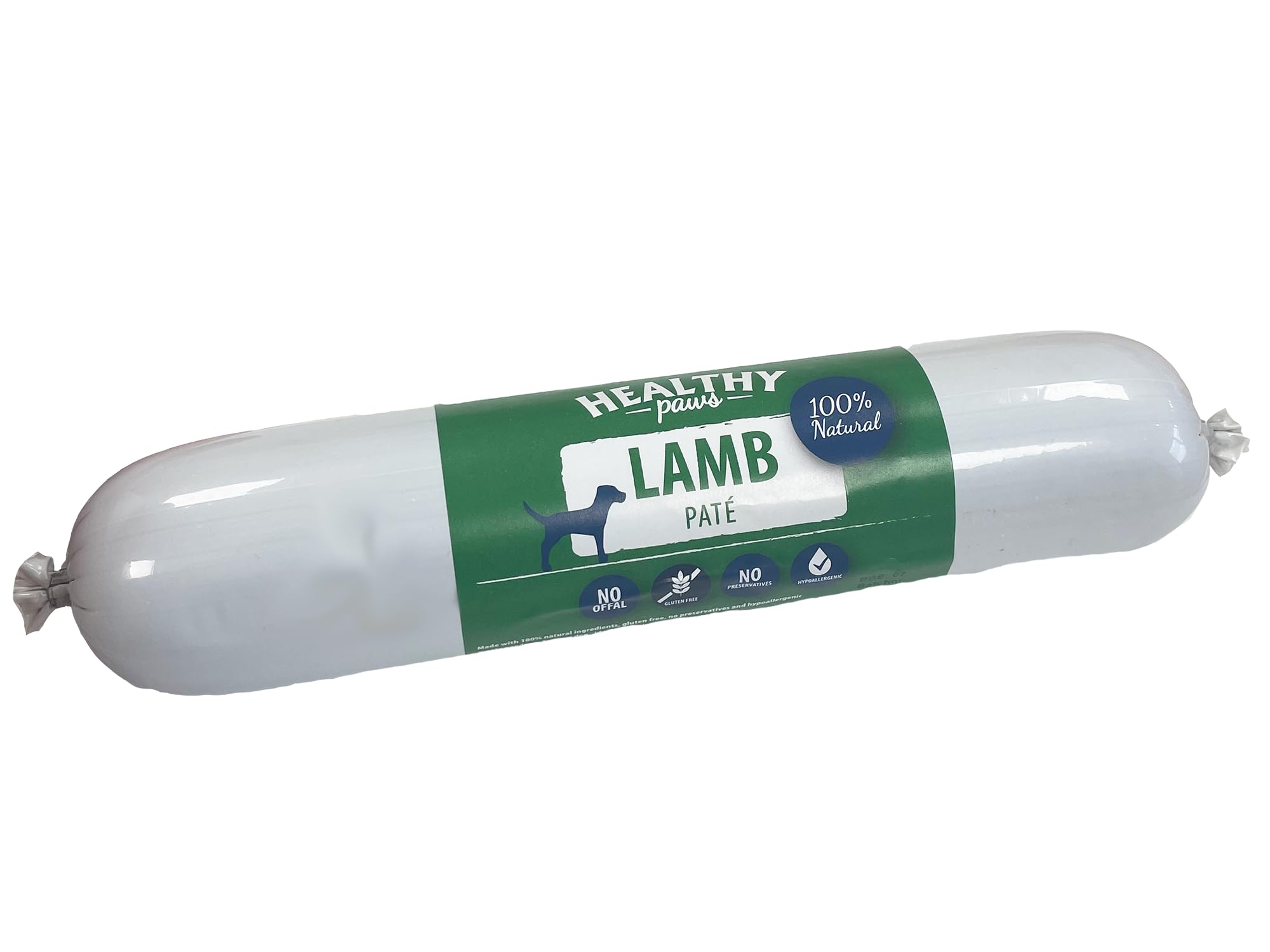 Healthy Paws 100% Natural Lamb Pâté Protein Rich Easy to Digest Meal Topper Healthy Nutritious Delicious Treat for Dogs 400g