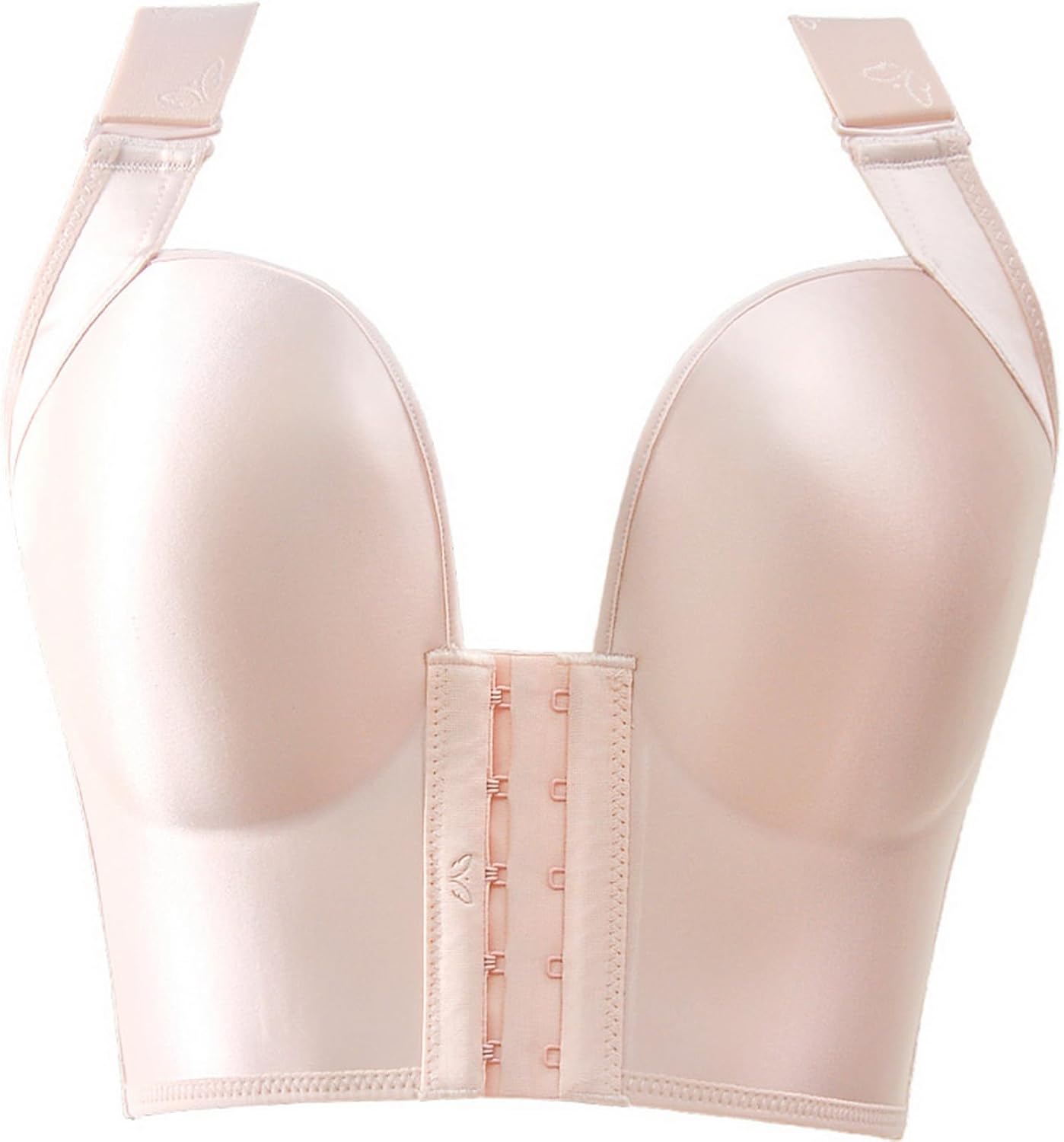 Women's Push Up Bra Wireless Front Closure Smooth Hide Back Fat Supportive Seamless Full Figure Bras