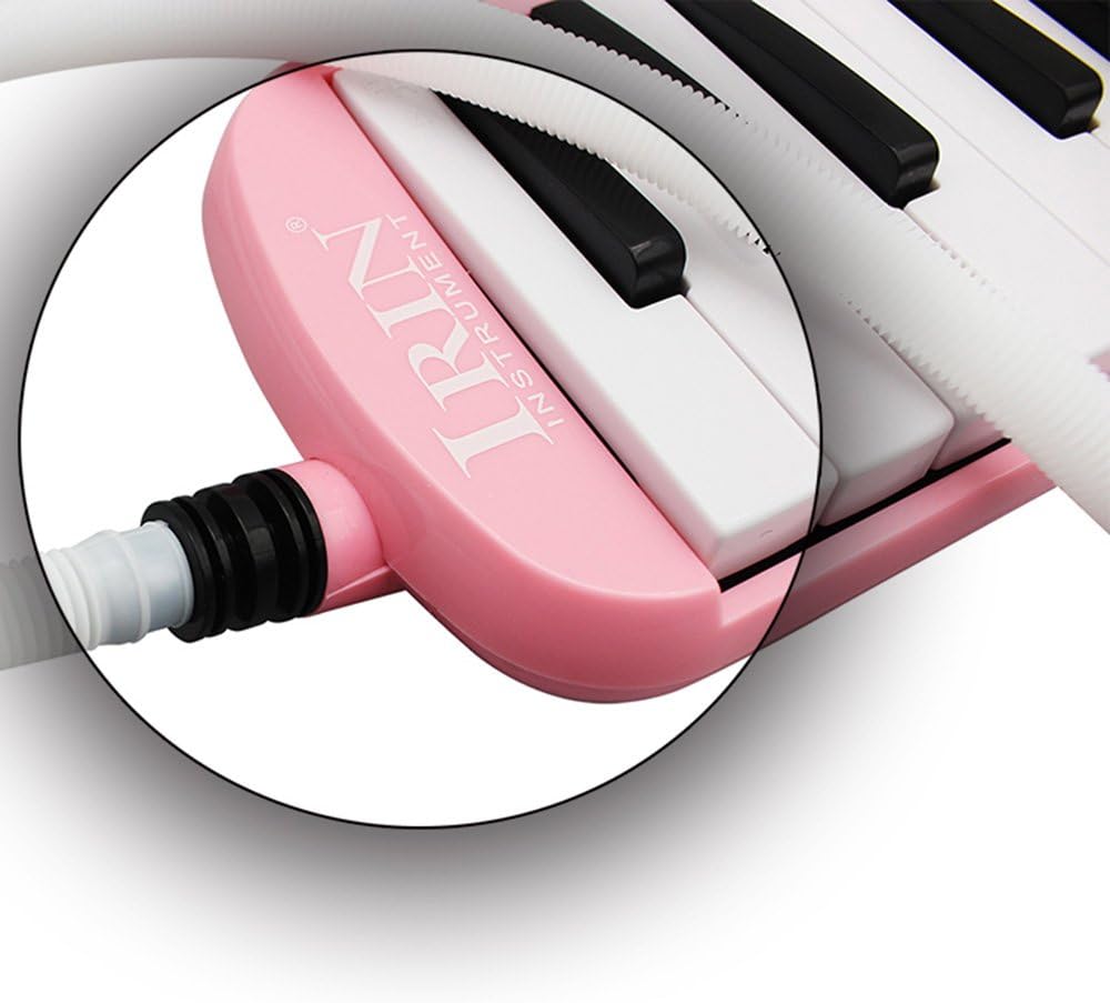 32 Keys Melodica Piano Musical Instrument for Beginner Gift with Carrying Bag (pink)