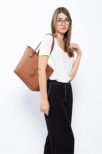 Miniatura 3 de Bolsas para mujer bolsa grande tipo tote bolsa para llevar del hombro y bolsa de mano 3 piezas Beige, Beige-wine Red, Beige/Black, Black, Black and