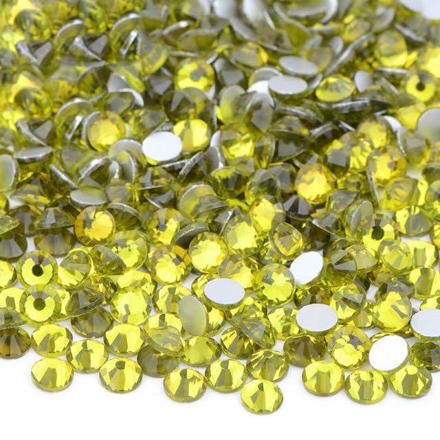 Wholesale 100 Bruto SS6 8 10 12 16 20 30 Cristal Rosa Violeta Parte trasera plana Cristal Rhinestone Bulk Pegamento en la decoración de uñas Piedra-02 Crystal AB, ss6 100gr 14400pcs 23 Olivine ss6