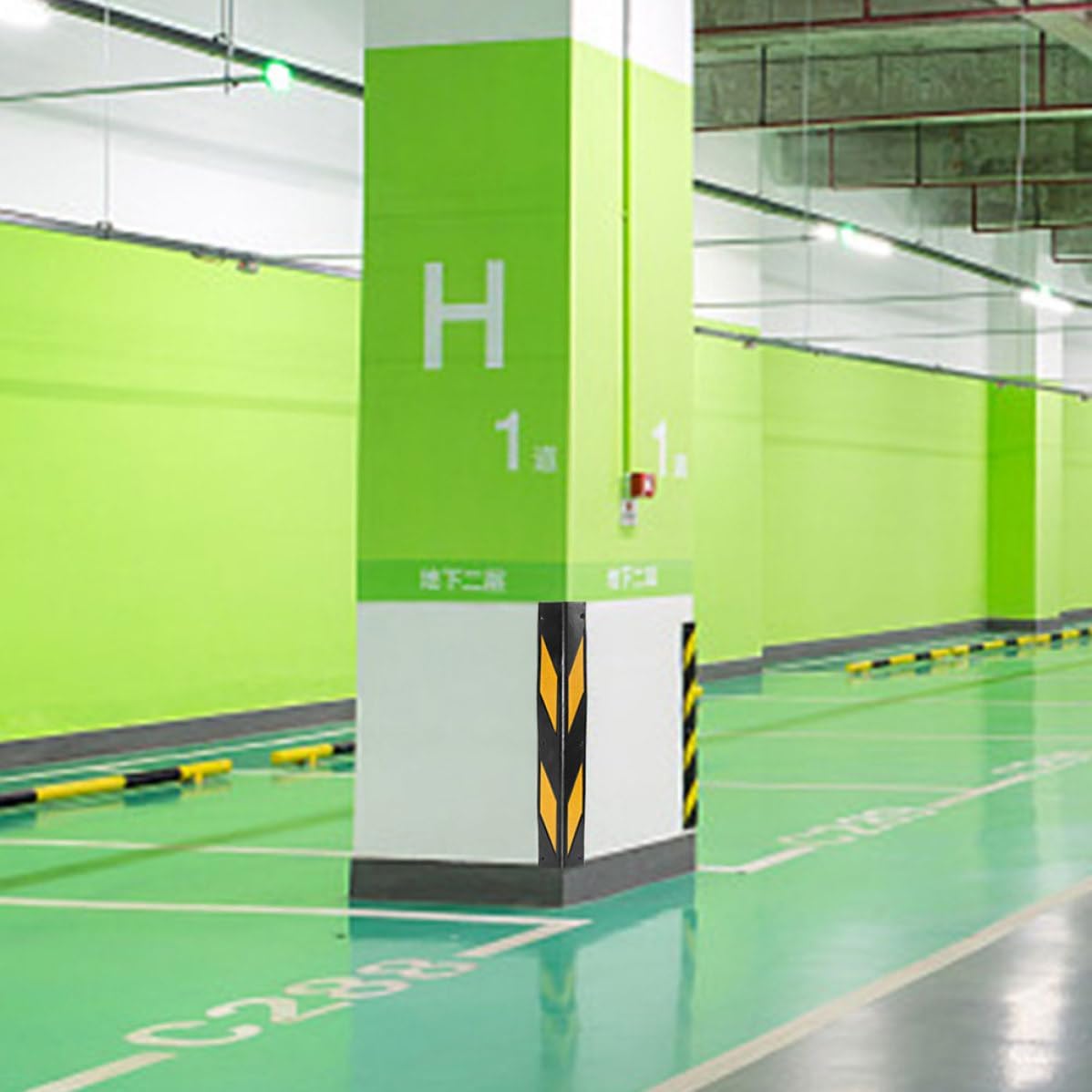 TEHAUX Rubber Garage Wall Protector Corner Guard for Parking Lots