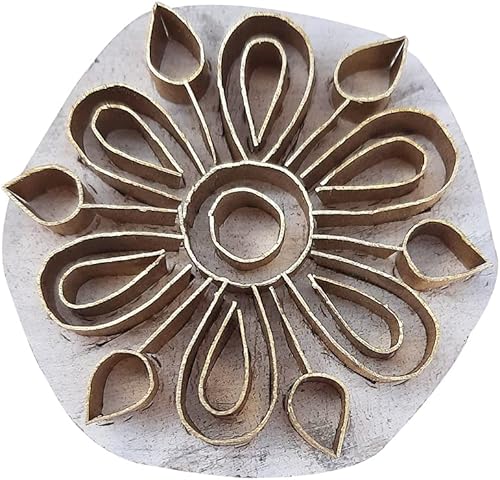 Miniatura 8 de Royal Kraft Ronda de latón sellos de madera para la impresión de bloques en arcilla, cerámica, tela BBtag003