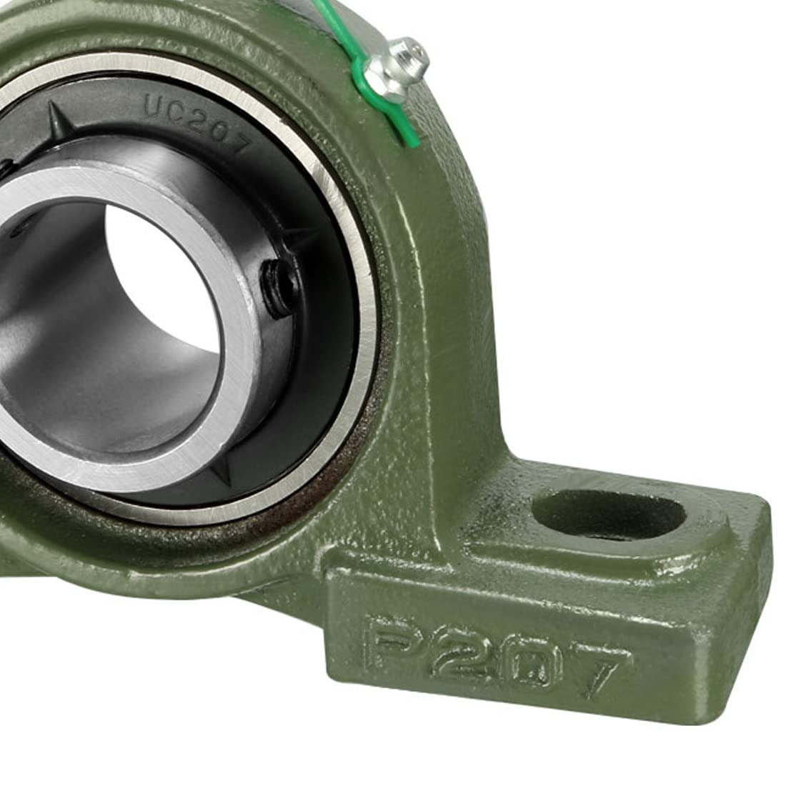 UCP207 Pillow Block Bearing, 35mm Bore Diameter, Cast Iron/Chrome Steel, Set Screw Lock