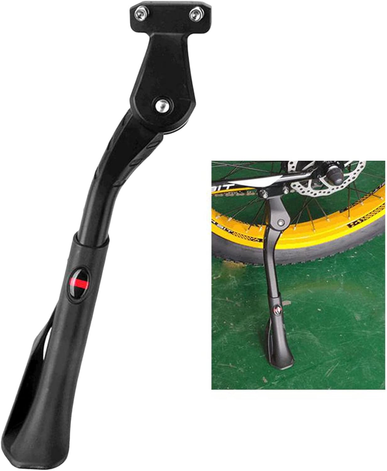 Yiju Adjustable Bicycle Kickstand -29" Footrest Rear Stand for Mountain Bike