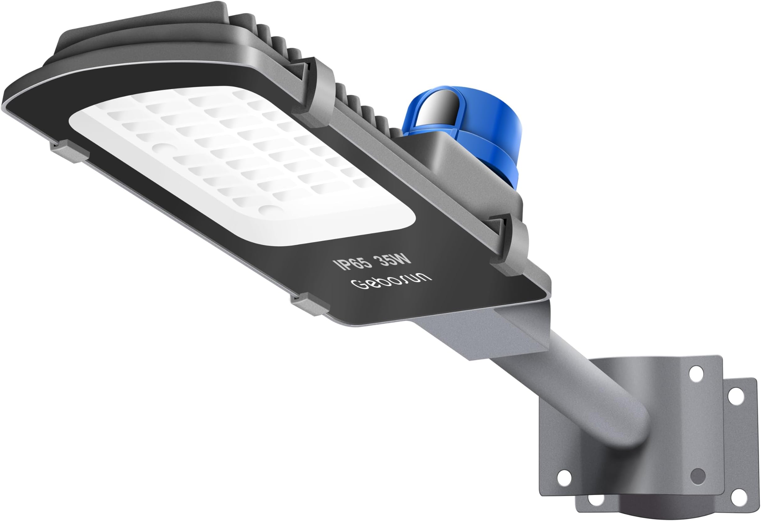 Gebosun 35W AC Powered Street Light & Flood Light, with Optic Sensor, Dusk to Dawn, 5,400 Lumen, 6,000K, IP65 Waterproof, Wall-Mounted & Pole-Mounted