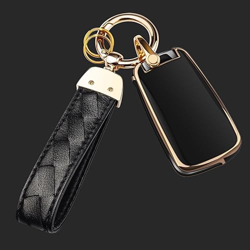 Miniatura 5 de Bqepe Funda para llavero Chevy compatible con Chevrolet Equinox Camaro Cruze Malibu Sonic Buick Terrain, funda de llave inteligente, Negro -