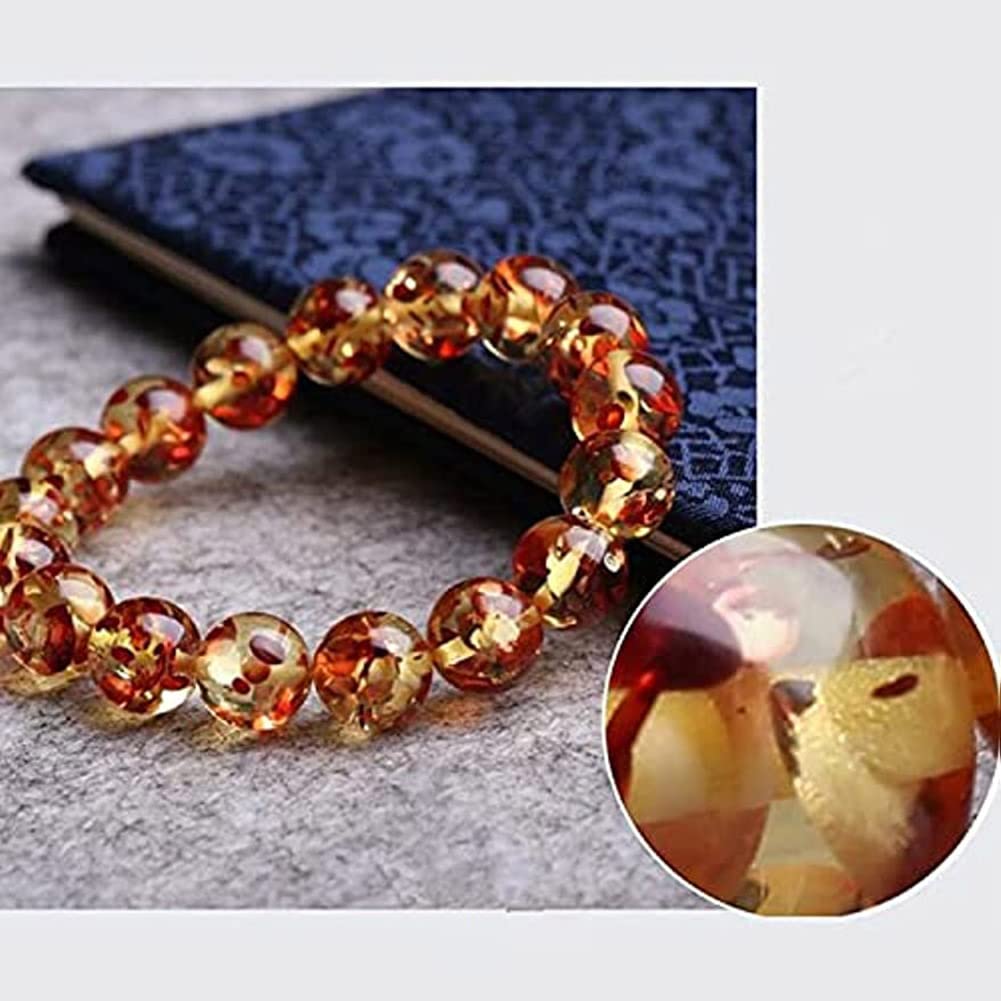 ブレスレット アンバー 琥珀 宝石  天然石 バーマイトお守り 魔よけ ユニーク アンバー ブレスレット こはく 琥珀 宝石 天然石 バーマイト