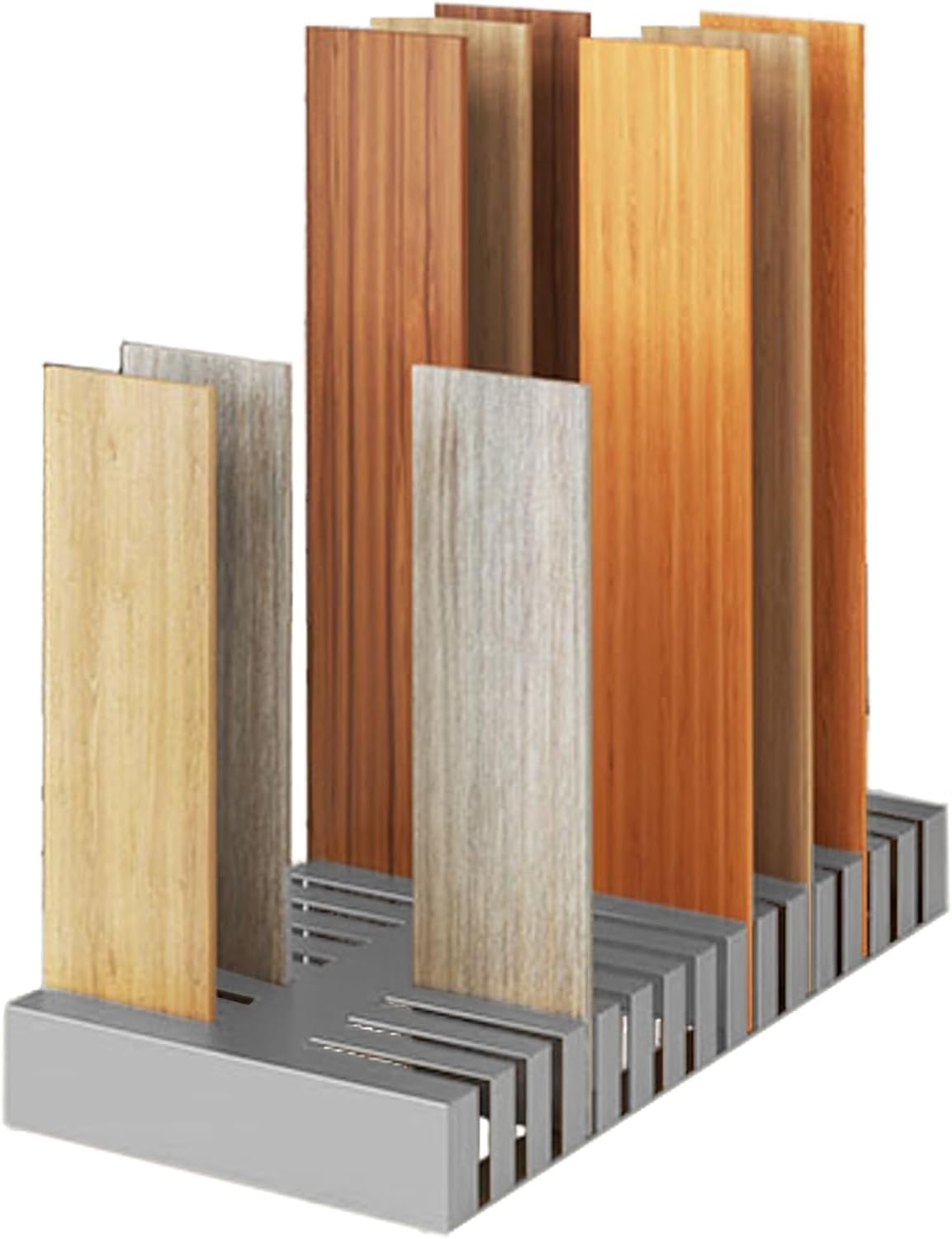 Organisateur durable carrelage et dalles de marbre en métal argenté à 28 places