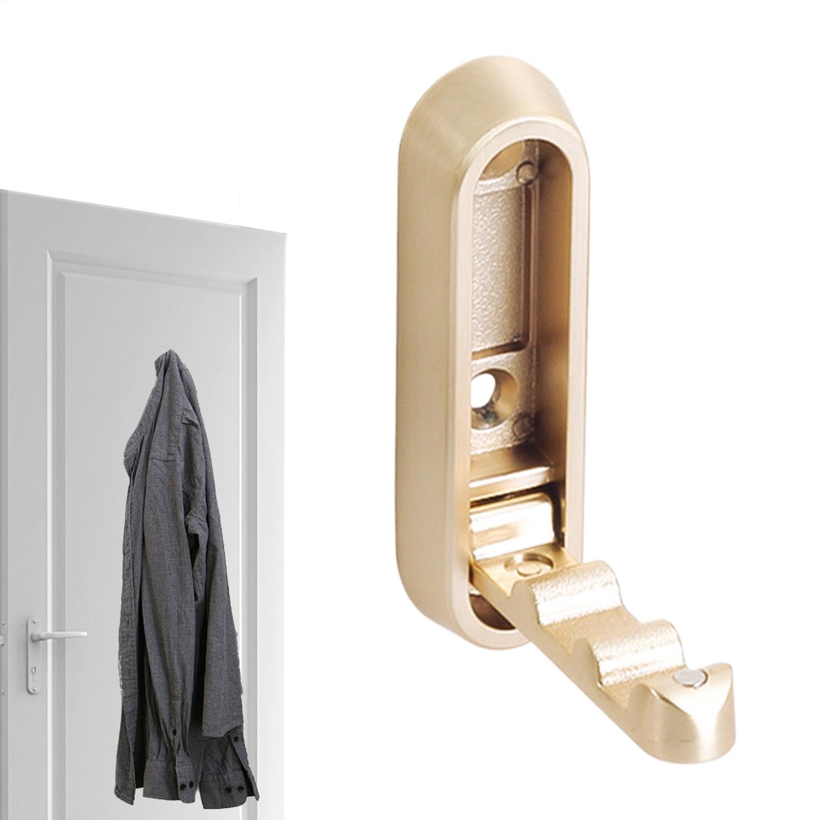 Wdwdw Gold Coat Rack With Hooks Folding - Scarves Hangers Heavy Duty Wall Zinc Alloy Folding For Towel Hat Backpacks Scarves Headphone