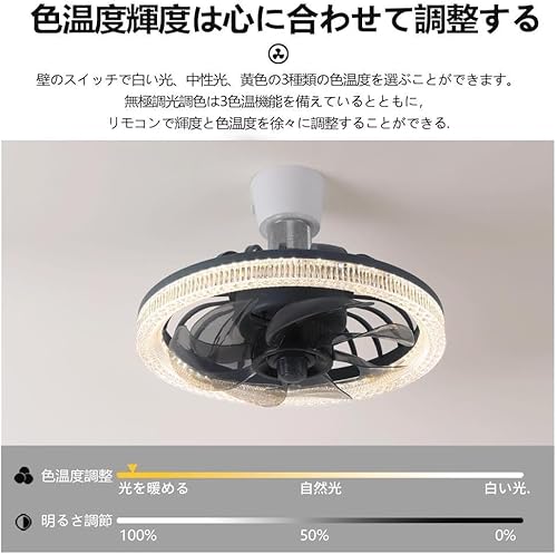 Aerlife シーリングファンライト LED-HEJ1 (シーリングタイプ) の商品画像 3
