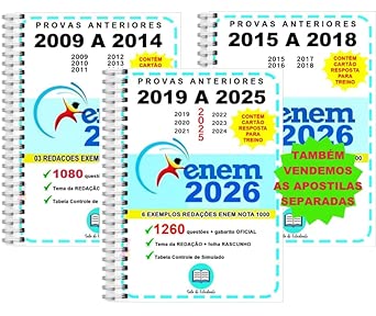 ENEM 2700 questoes - Provas 2009 a 2023 + Gabarito Oficial