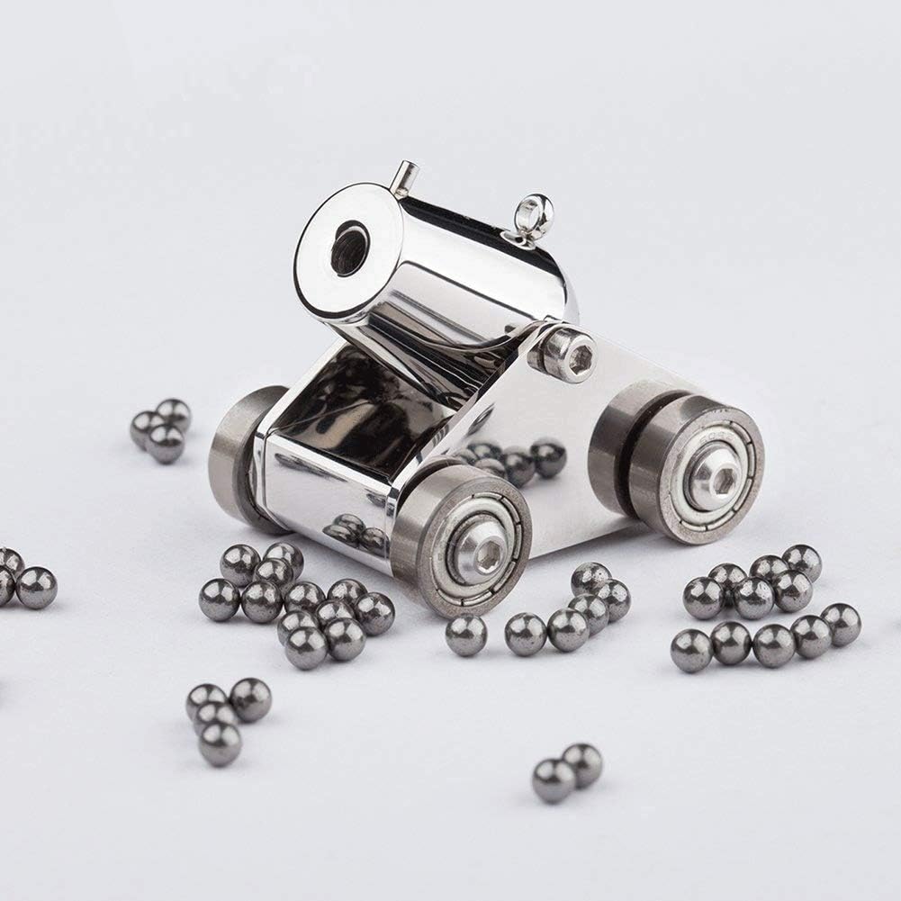 Pocket Mini Cannon Model Kits Miniature Metal Scale Replicas with Pellets , Archaistic Box for Present Decoration Collection
