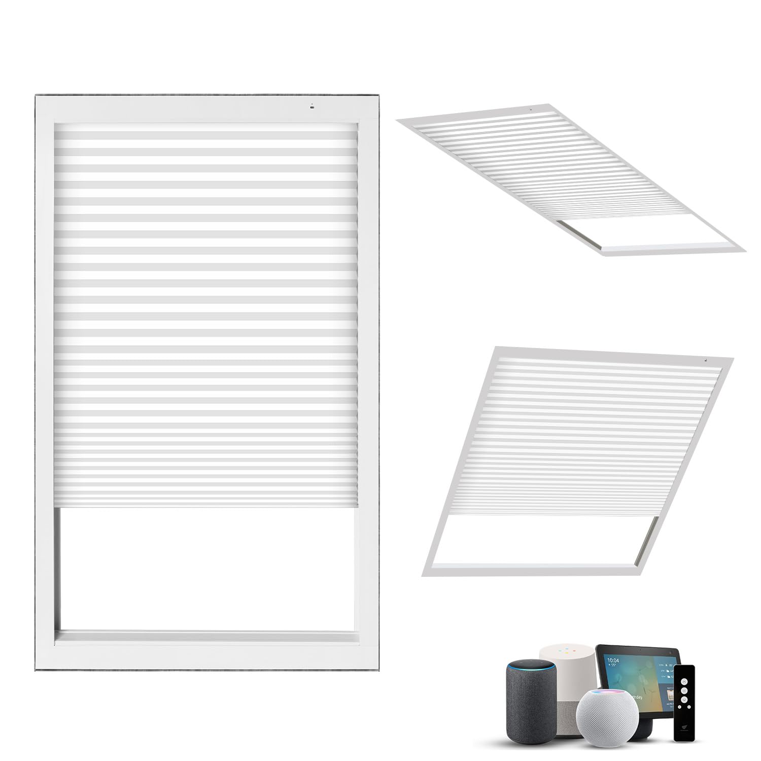 SmartWings Smart Motorized Skylight Cellular Shades Hazel, 60%/100% Blackout Single Track, Works with Matter/Apple HomeKit/Alexa/Thread/Zigbee, Optional Remote, Custom Sizes
