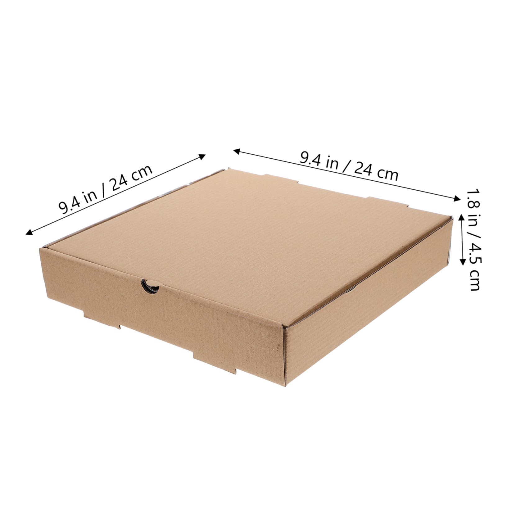 Scatole Per Pizza Da Asporto in Cartone Ondulato, Contenitori Alimentari Sicuri Per Pizza e Dolci, Confezione Da 10 Pezzi 23 Cm Per Bar, Ristoranti e Picnic