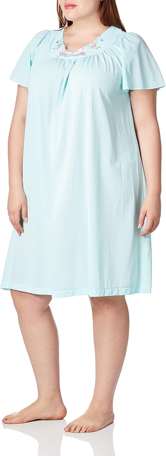 Shadowline Women's Petals 40 Inch Short Flutter Sleeve Waltz Gown