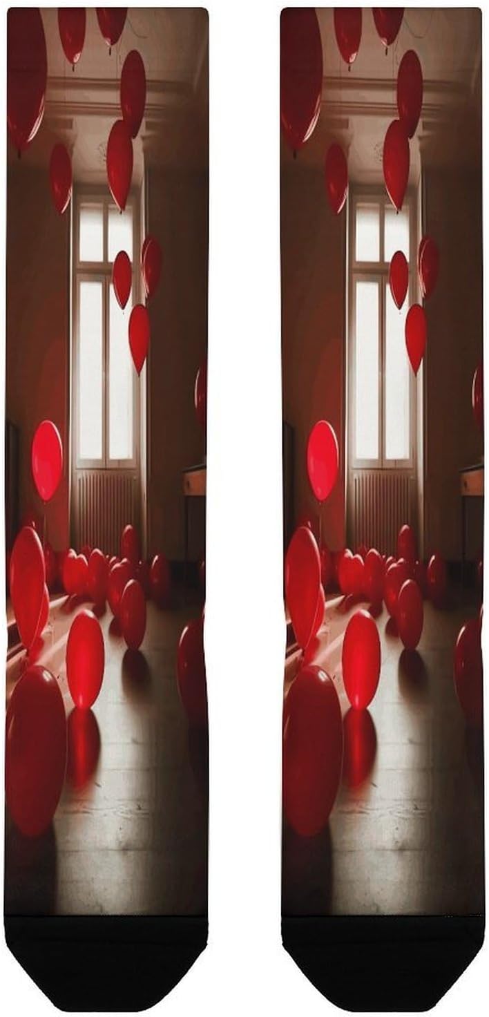 Balloons in The Room Crew Socks Calf Socks Athletic Crew Sock