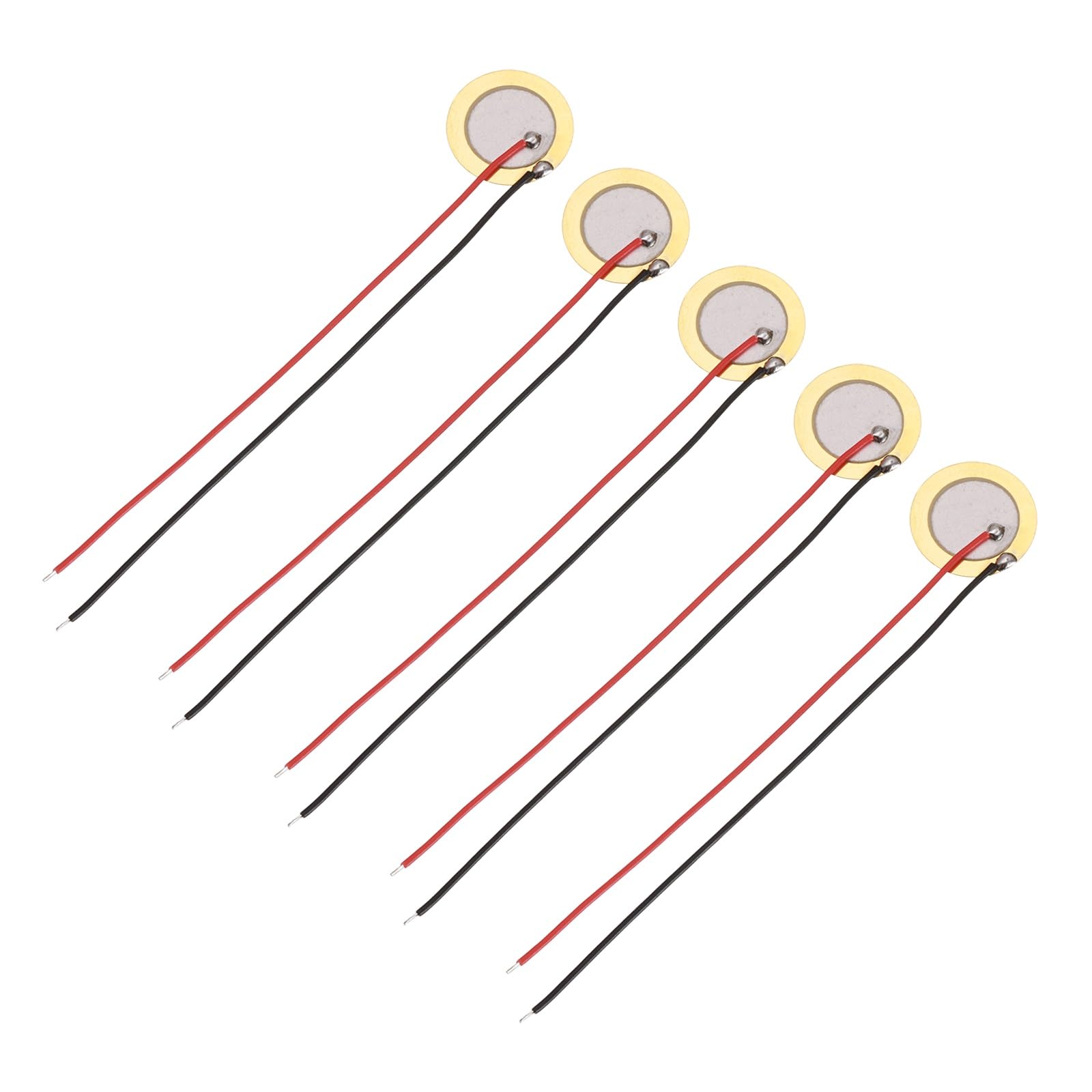 Muiltvoe 5Pcs Piezoelectric Discs 31mm Acoustic Pickup Transducer Microphones Trigger Buzzer Drum Guitar