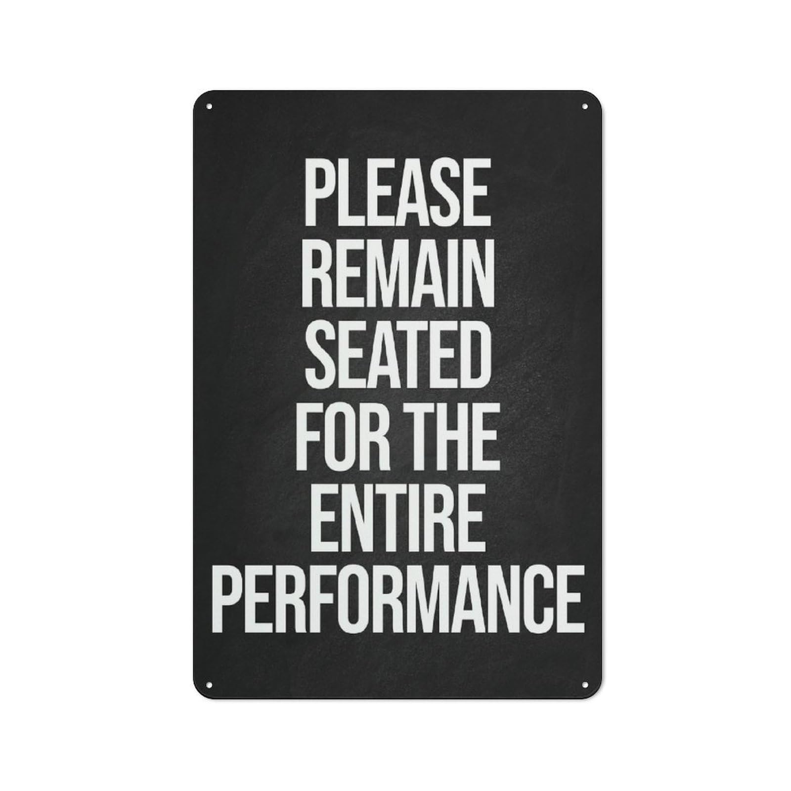 Junmoney Remain Seated Tin Wall Plaque 30X20cm With For Hallway Wall, With Clear Retro Wall Decor Character