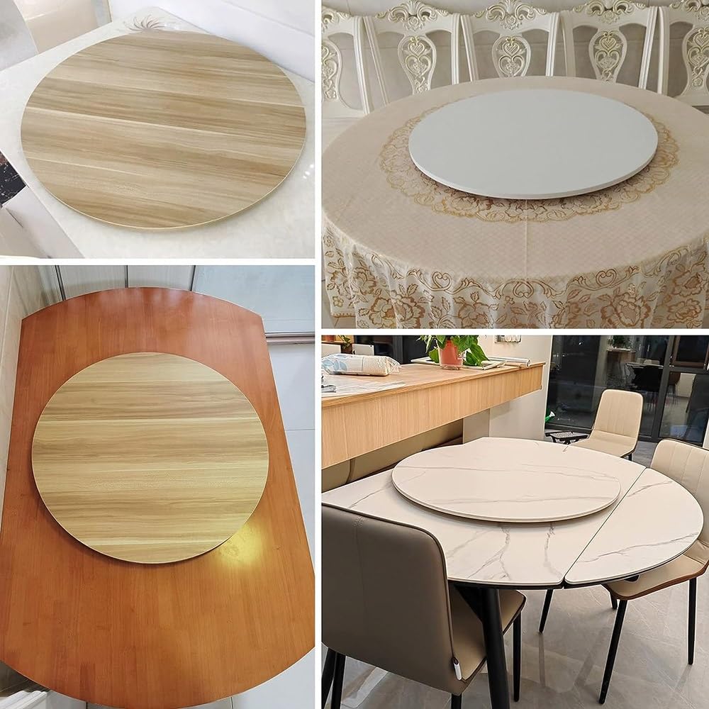 Duża drewniana obrotowa taca do serwowania do domu, jadalnia, orzech, 76 cm, okrągły stół do jadalni, taca obrotowa, eleganckie i funkcjonalne akcesoria kuchenne