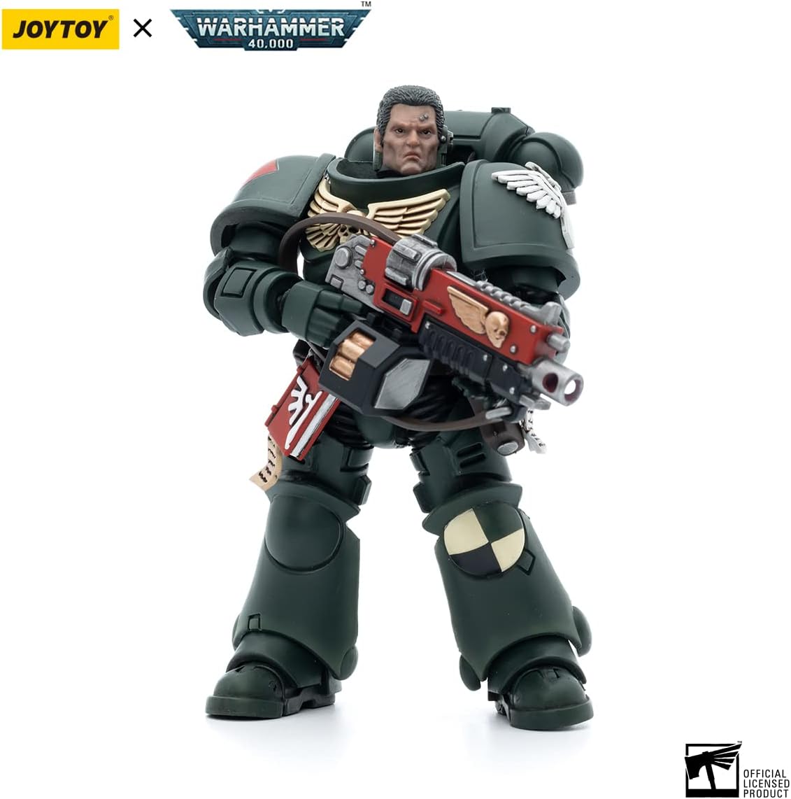 JOYTOY 1/18 Action Figures Warhammer 40K Mecha Joy Toy Figure Model Toys Dark Angels Intercessors Brother Asharr