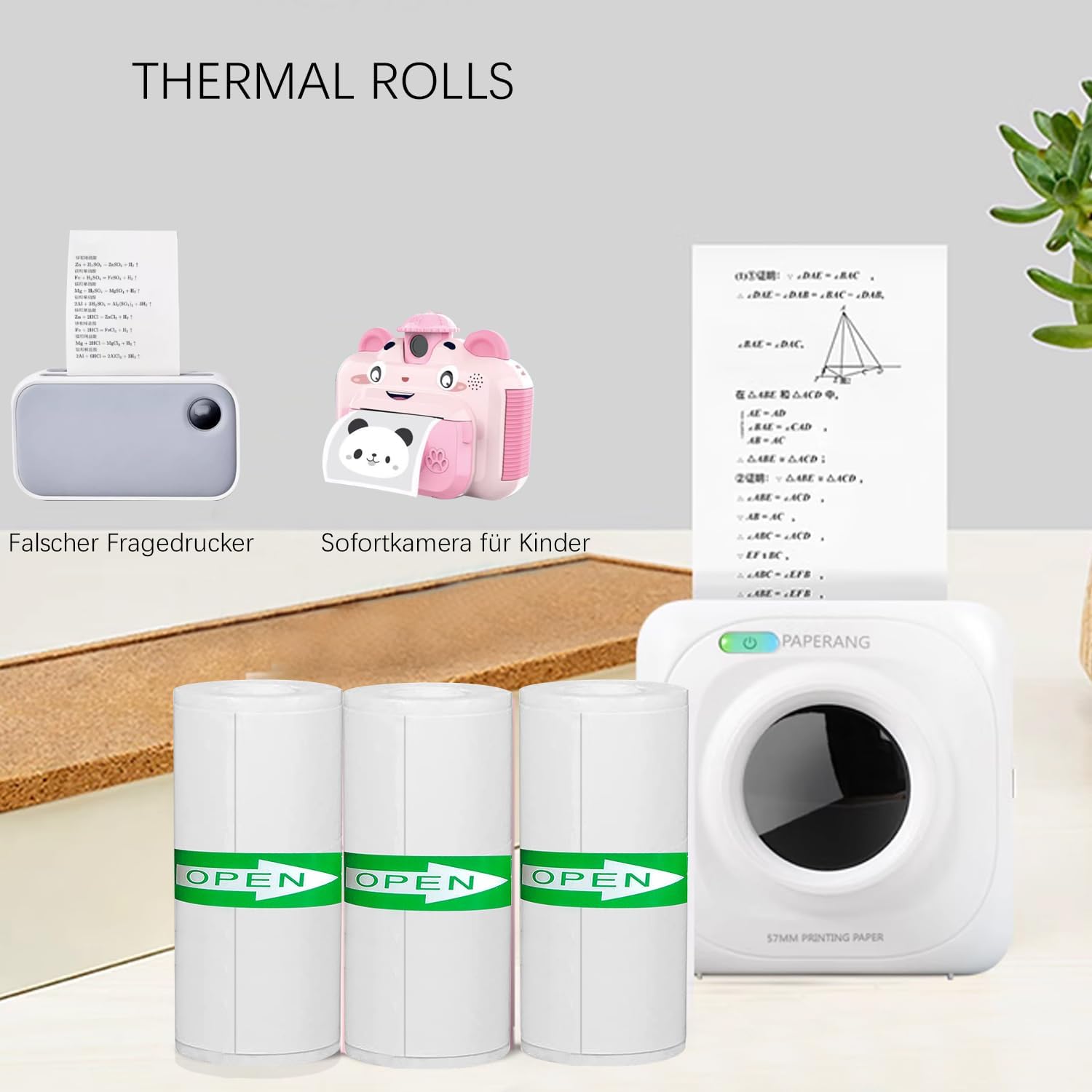 20 Roll Mini Thermal Printer Sticker Paper 57 x 25 mm Self-Adhesive Thermal Paper for Instant Camera, Photo Journal, Notes & Memo - Image 3