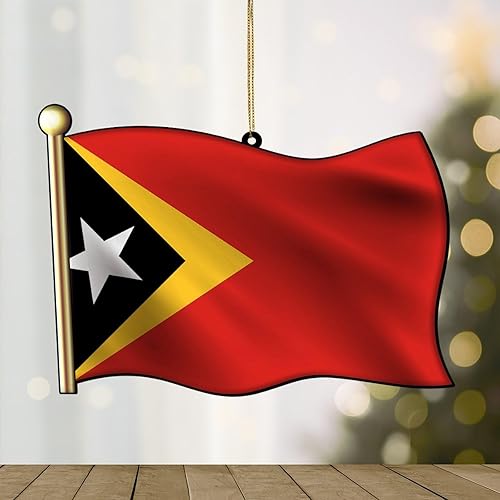 Vista 25 de Adorno acrílico de Navidad de Filipinas, decoración de árbol de Navidad, adorno de Navidad nacional para niños, bandera de Filipinas, banderas