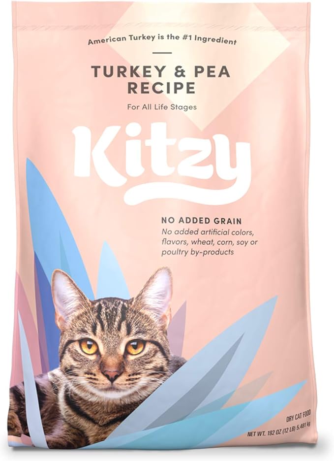 Amazon Brand Kitzy Dry Cat Food, Turkey and Pea Recipe