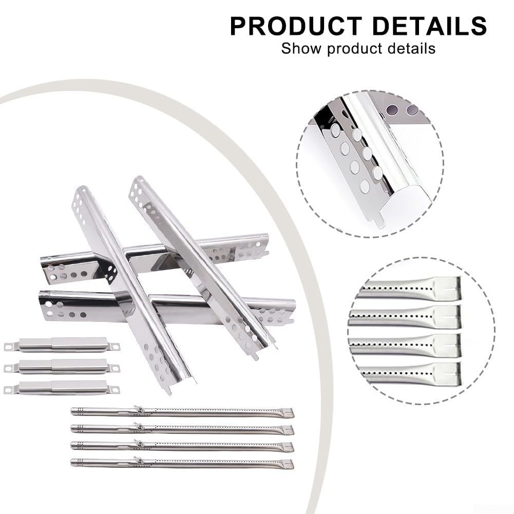 Grill Flame tamer Set con Coperchio bruciatore per Griglie Charbroil Performance 5 bruciatori 463347519 463275517 463243518 463347518 463373319 463243519