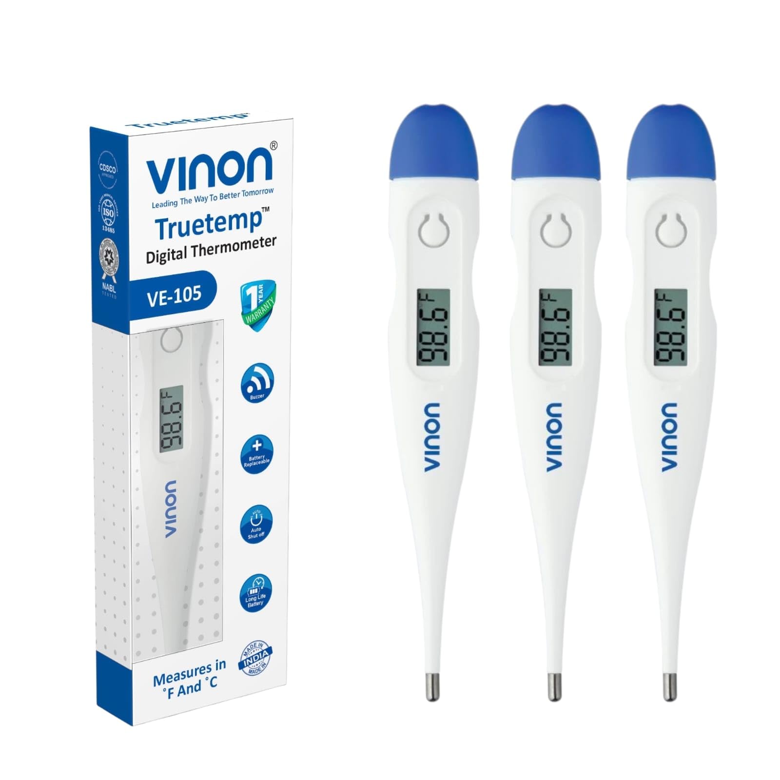 TruTemp Digital Thermometer | Fast & Accurate Temperature Reading | Rigid Tip & Fever Alert | For Kids, Adults & Babies (3)-image-21