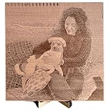 Generico Foto personalizzata su legno, idea regalo originale, stampa personalizzata idea regalo fidanzata, amica, mamma, papà, anniversario, laurea, Decorazione casa (Noce Tanganica)