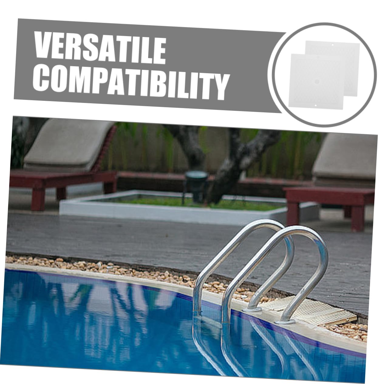 2 Piezas Tapa Cuadrada para Skimmer de Piscina Accesorio Resistente para de Desnatador Fácil Reemplazo y Prevención de Residuos