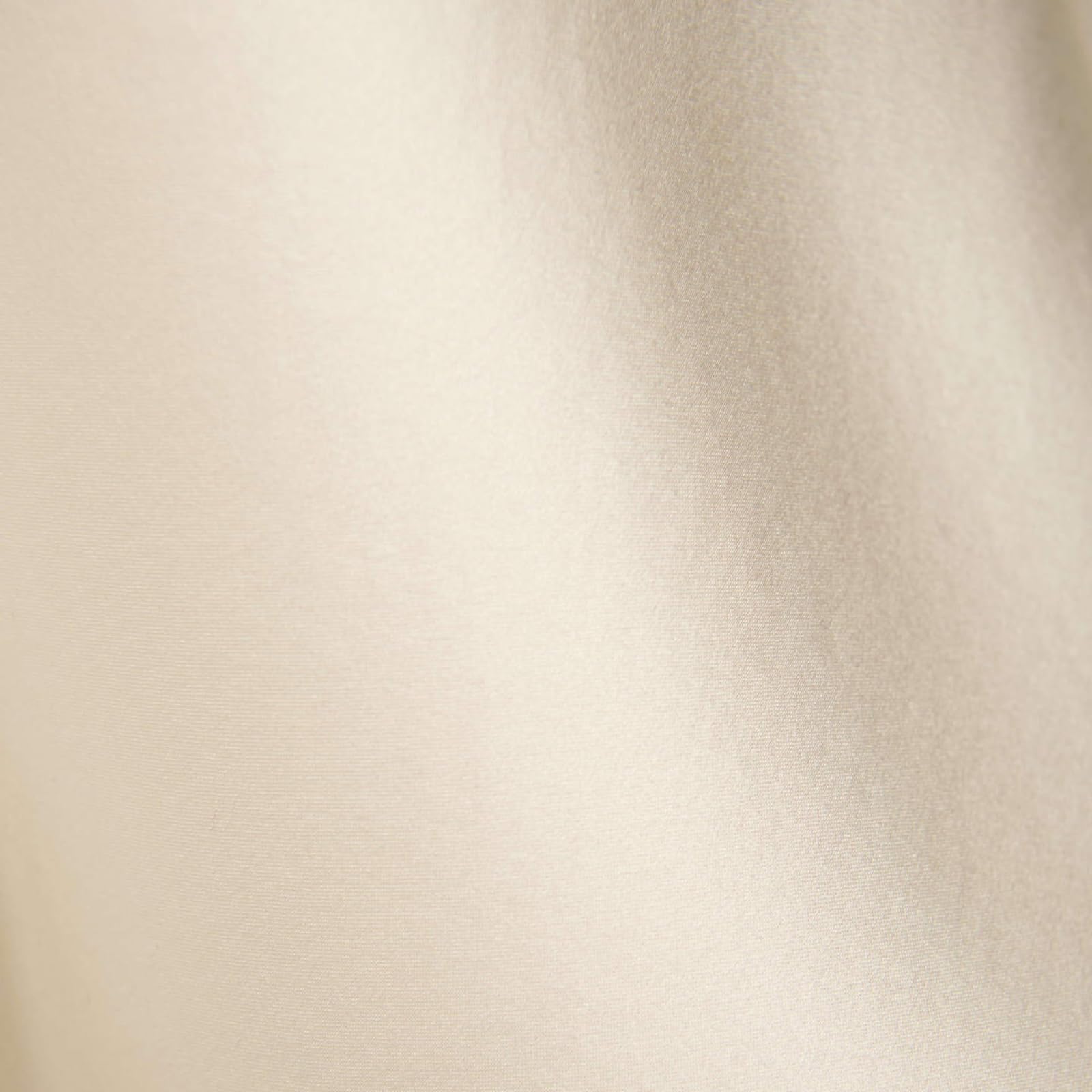 Minigonna Donna Alta Vita Raso A-Linea Mini Gonna Pizzo Finitura Arco Elegante Casual, Dettaglio Gonna-Beige-s