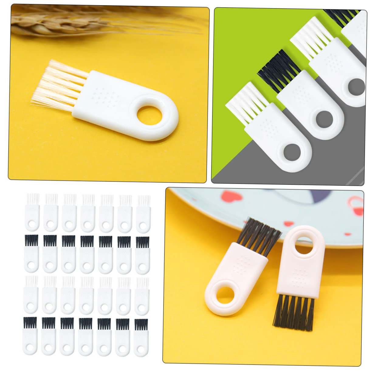 Ipetboom 30pcs Electric Shaver Razor Cleaning Brush Soft Abs Material Non-Slip Handle Electric Shaver Cleaner Tool