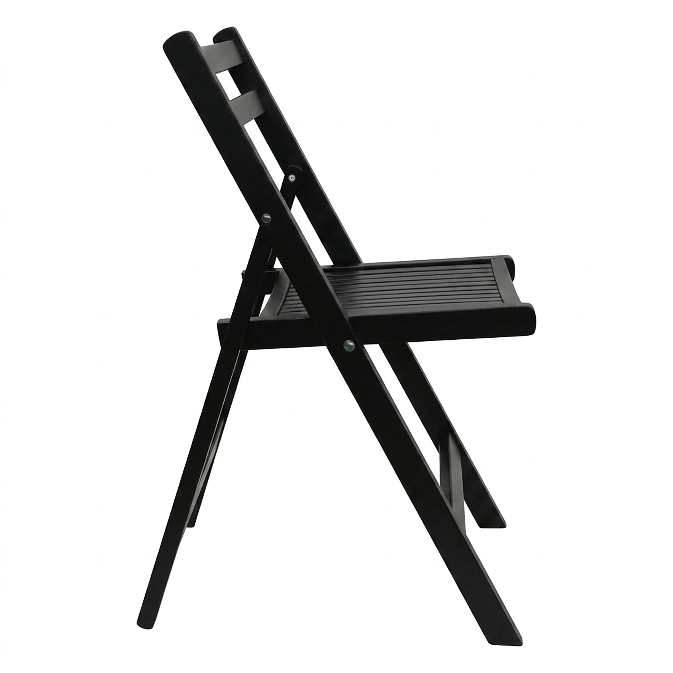 Spetebo Sedia pieghevole in legno nero, 79 x 59 cm, portata fino a 100 kg, pieghevole, stabile, senza montaggio, per cucina, soggiorno, interno