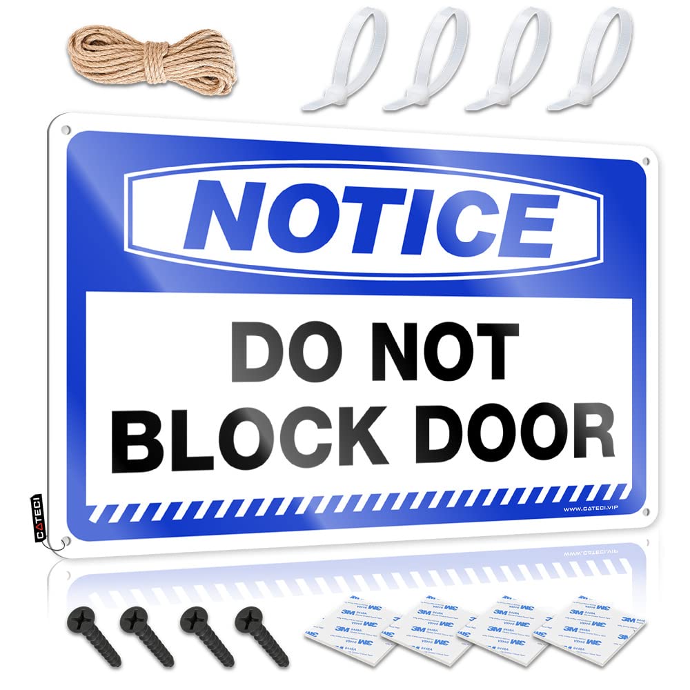 Bar Rules Tin Metal Sign Notice Do Not Block Door Tin Sign Beer Signs Metal Vintage Tin Sign Decor(20X30CM)