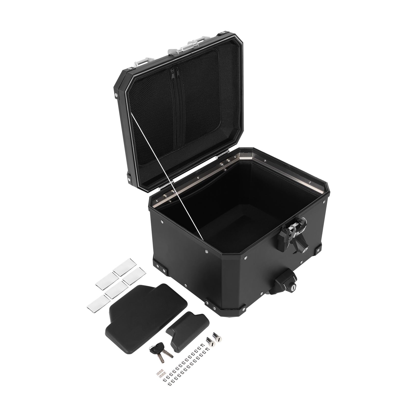 Top Case Box Luggage Moto Sac Arrière Et Support Coffre 38l pour R1300GS 2023 – 2025 2024 Boîte Transport Bagages Rangement Voyage Supérieur Étui Rigide Accessoires(Black Set)