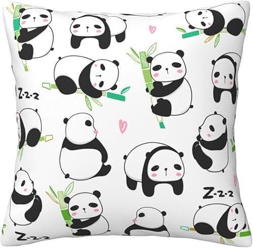 Miniatura 7 de Aimeryup Throw Pillow Covers 20x20 Inch Panda Bamboo Decorative Pillow Covers Cushion Covers cojines decorativos para sala Pillow Cases Cute Throw