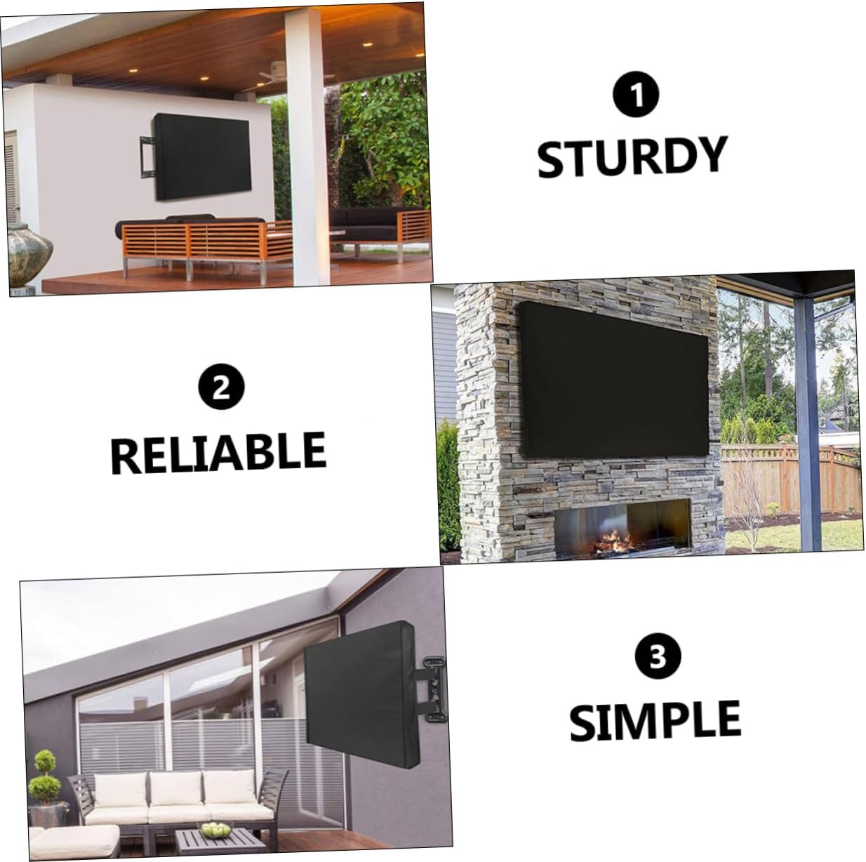 Outdoor Tv Cover for Lcd Screens Protector against Rain Wind and Dust for Garden and Patio Use