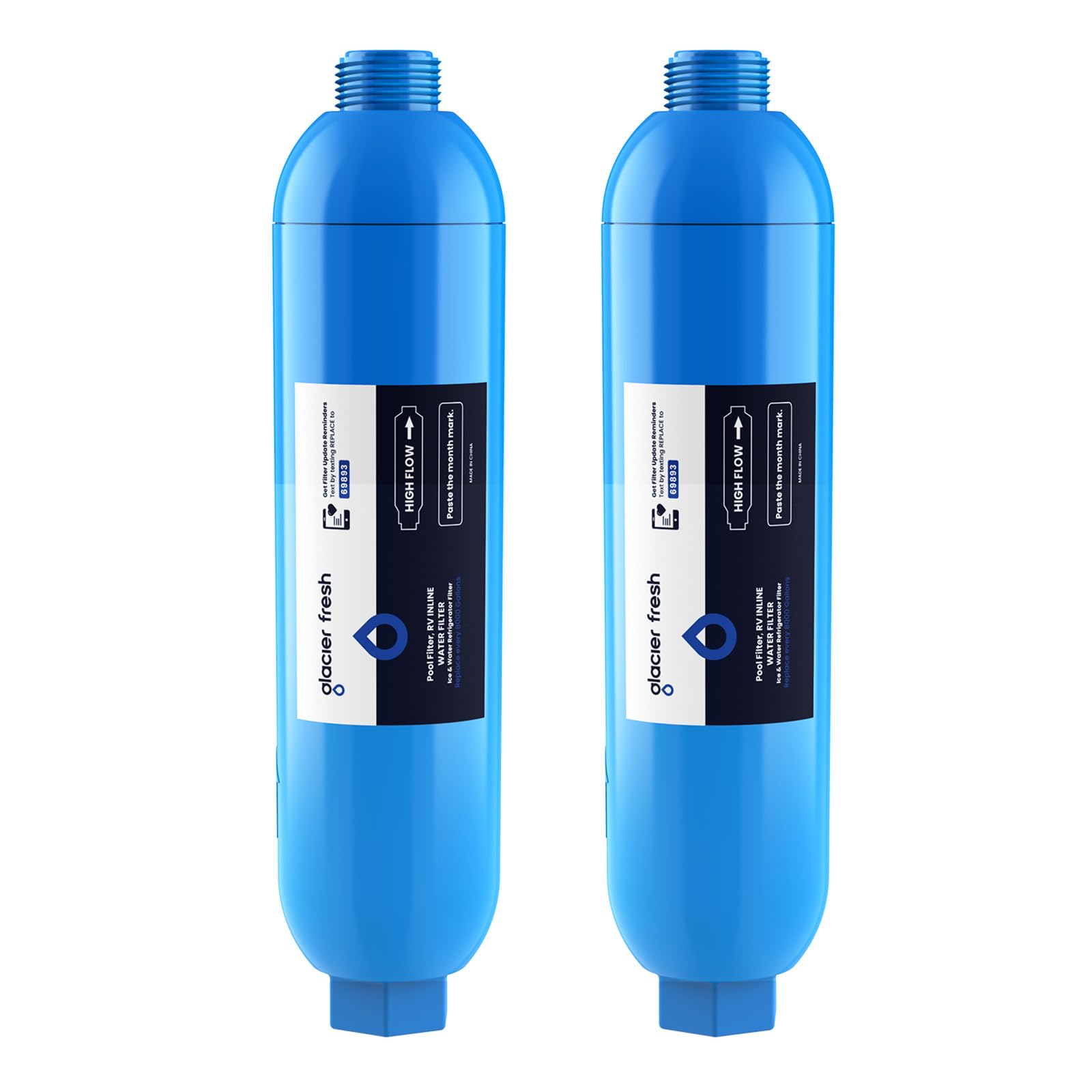 GLACIER FRESHRV/Marine Water Filter, Greatly Reduces Bad Taste, Odors, Chlorine and Sediment in Drinking Water, 2 Packs