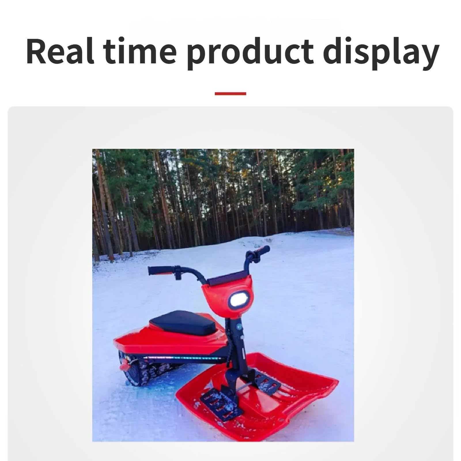Moto De Nieve Eléctrica Familiar Con Luces LED, Motor Dual De 500W, Alcance De 40Km, Ajuste De Velocidad Baja/Alta, Moto De Nieve Con Orugas, Para Aventuras Invernales Seguras
