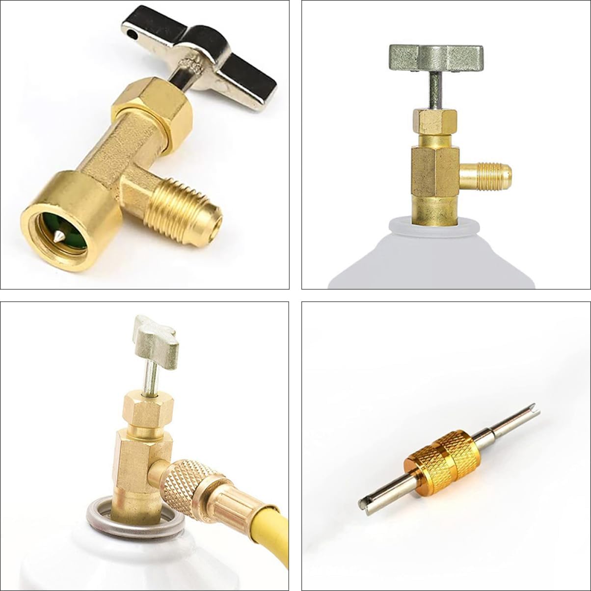 1set Self-Sealing Can Opener Tool Valve Core Removal Device Simple Single Puncture Design Lightweight and Portable for Automotive Air Conditioning Systems